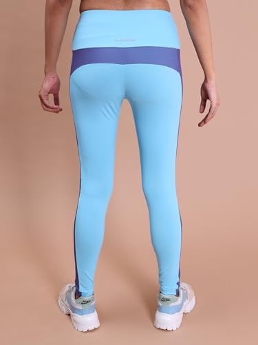 Image of Rupa Colors Womens PLAYSURE Dry FIT Activewear Leggings | Stretchable Warp Knit Fabric | Breathable Mesh Self-Folding Waistband | Body-Hugging | Reflecting Logo