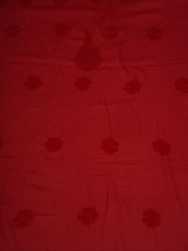 Image of Ada Hand Embroidered Lucknow Chikankari Unstitched Georgette Dress Material Suit Set for Women
