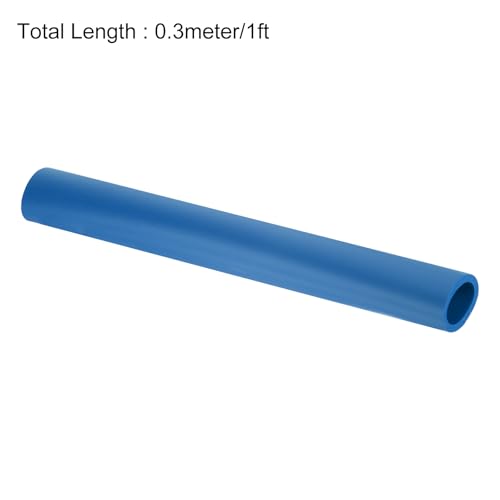 Image of uxcell Foam Tubing for Handle Grip Support,28mm(1 1 /8 inch) ID 38mm(1 1 /2 inch) OD 0.3 Meter /1ft Length Blue