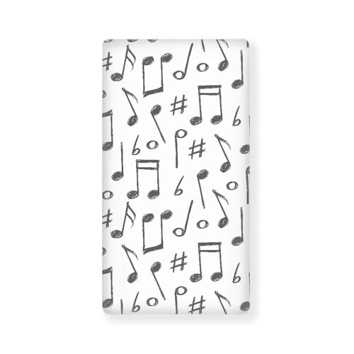 Image of Winpema Music Notes Fitted Crib Sheet Music Notes Print Baby Crib Sheet Fit Standard Crib and Toddler Mattress,Crib Mattress Sheets for Boys Girls 28"x52"