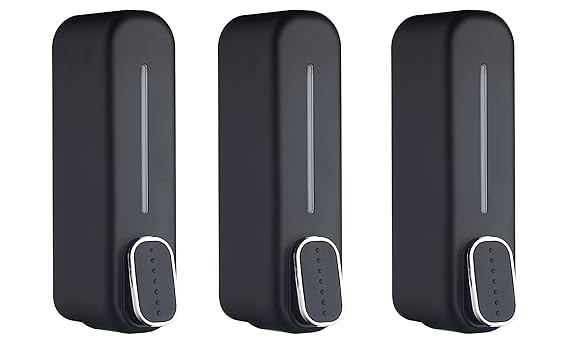 ME INDIA ABS Soap Shampoo Sanitizer Handwash Gel Liquid Soap Dispenser for Bathroom Kitchen 350 ML (Slim Black, Pack of 3) (B0DHL69Y78) Amazon Price History, Amazon Price Tracker