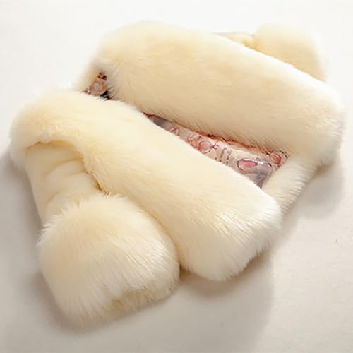 Kids Girls Fleece Open Front Coat Solid Color Long Sleeve Thicken Plush Jacket Warm Comfy Clothes for Toddler Girls2