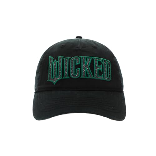 Casquette baseball non structurée Wicked Glitter noir femme