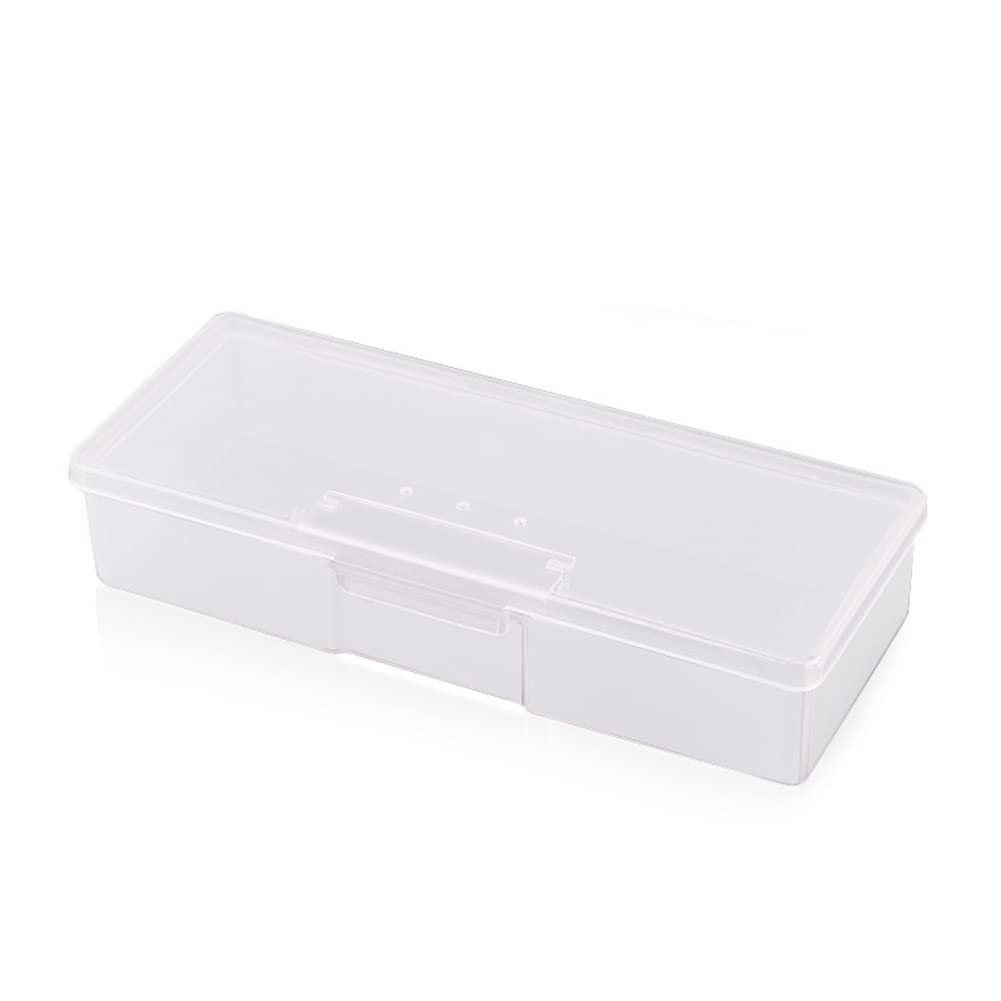 Press on Nail Storage Box, Nail Art Decoration Container Empty Nail Tips Storage Box Fake Nail Display Case for Fingernail Crystal, Jewelry, Nail Accessories(White)