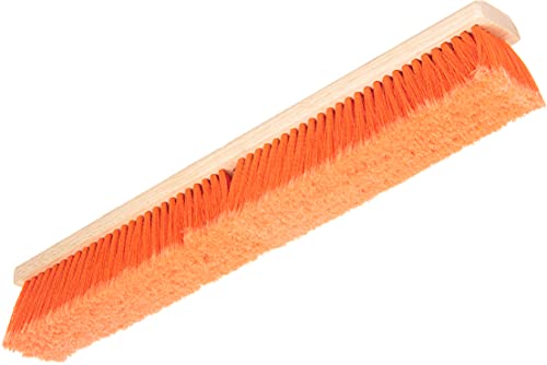 Balai de sol fin Flo-pac Saisie de 61 cm orange en polypropylène - 3
