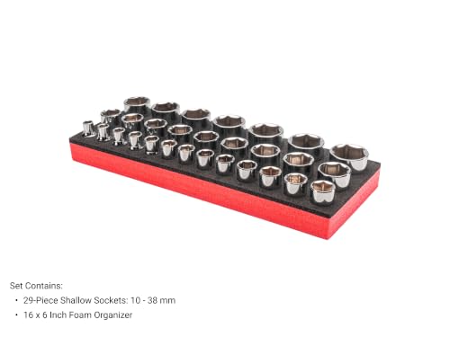 Image of TEKTON 1 /2 Inch Drive 6-Point Socket Set, 29-Piece | SHD92801