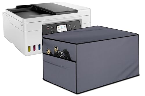 Image of The Furnishing Tree Polyester Waterproof & Dustproof Printer Cover - Compatible with Auto Duplex Laser Brother DCP-L5510DN Printers, Grey , Dimensions in DxWxH - ( 45x48.5x42 CM)