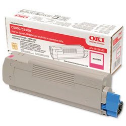 Toner OKI magenta haute capacité 43324422 pour impression laser couleur c5800