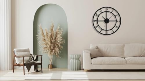 Image of Morden Metal Wall Clock for Living Room, Bedroom, Office, Kitchen, Stylish Wall Clock for Home and Hall, Designer Big Size Modern (DA-23, 60 CM)