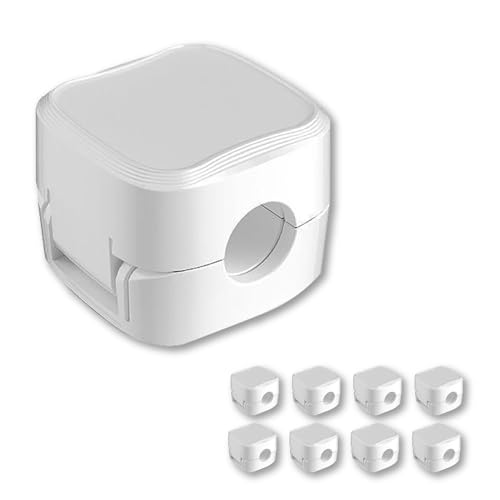 Organizador Magnético de Cables para Electrodomésticos y Mesita de Noche - Paquete de 12 Clips Adhesivos para Cables, Organizador para Cargadores de Teléfono bajo el Escritorio, Oficina en Casa y Auto miniatura 1