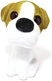 Enthusiastic Bobblehead Beagle Mutt Dog with Car Dashboard Adhesive