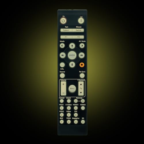 VINABTY BR-3070L Ersatz Fernbedienung Passend für Optoma EH415 EH500 EH503 EH503e EH505 EH505-B EH505e EH515 EH515T WU515T X515 X600 X605 W505 W515 W515T WU515 BR541 BR561 DLP Projector
