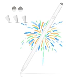 Lápiz 2 en 1 para iPad de Apple, lápiz capacitivo para iPad, lápiz táctil adecuado para iPad/iPhone/Samsung/Android Smartphone y tabletas, compatible con todas las pantallas táctiles (blanco)