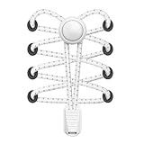 VESONNY Tieless Elastic No Tie Shoelaces - Reflective Shoe Laces for Kids and Adults - heavy duty shoe laces for Running, Hiking, Tennis, and Daily Wear (white)