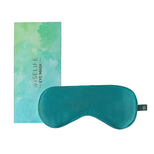 WiseLife Natural Silk Eye Mask, Ultra Smooth Adjustable Sleep Mask and Blind Fold | For Sleeping, Travelling, Relaxation, Blind Fold | Eye-cover Light blocker (Mint Green) WiseLife Natural Silk Eye Mask, Ultra Smooth Adjustable Sleep Mask and Blind Fold | For Sleeping, Travelling, Relaxation, Blind Fold | Eye-cover Light blocker (Mint Green)