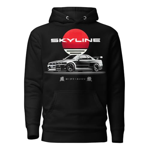 R34 GTR Skyline hoodie for 90s JDM Fans Japanese Tuner Car Culture Drivers Drift GT-R pullover