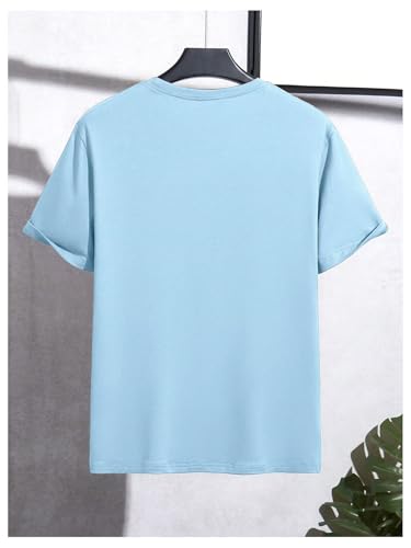 Image of RoseSeek Men's Color Block Short Sleeve Tee Shirts Casual Crewneck T Shirt Trendy Summer Tops