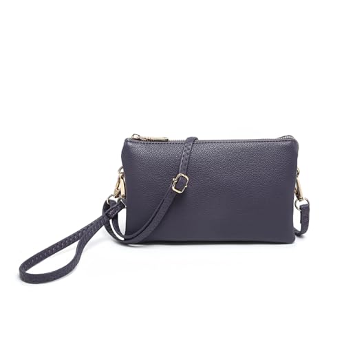 Image of JEN & CO. Riley Crossbody Bags for Women Vegan Leather Wristlet Clutch Wallet Purses Handbags with 2 Straps