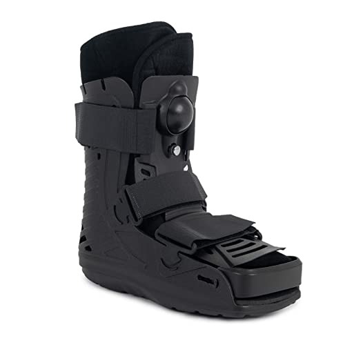 GHORTHOUD Air Cam Walker Fracture Boot Medical Inflatable Walking Boot Orthopaedic Boot for Sprained Ankle, Short Air Walker Brace for Broken Foot Achilles Tendon Injury Black (Large)