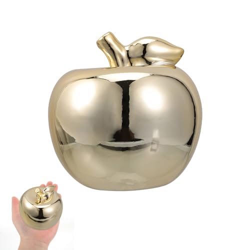 Pomme céramique dorée décorative de Noël pour table - 2