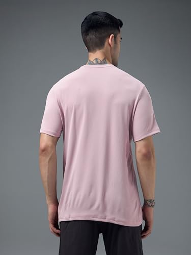 Image of TECHNOSPORT Men's Slim Fit Polyester Activewear Sports T-Shirt with Moisture-Wicking Comfort for Workout, Running & Gym