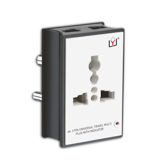Lyter 6 Amp 2 Pin Universal Travel Multiplug | Travel Use, Universal Fit, 2 Pin, 6 Amp-image-7