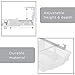 Smart Design Adjustable Pull Out Refrigerator Drawer - Extra Large - BPA Free Plastic - Holds 20 lbs - Extendable Sliding Fridge Bin, Freezer, Pantry Food Holder Storage Organizer - Kitchen - Clear