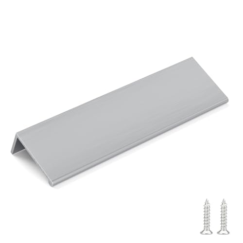 Image of Goldenwarm 30 Pack 5in Brushed Nickel Finger Edge Pulls for Cabinets