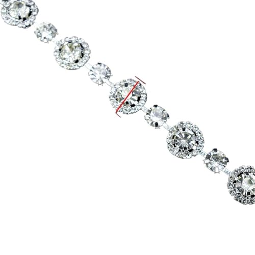 Chaîne de strass ronde en fleur pour couture de vêtements - 2