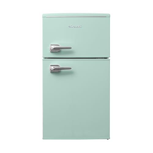 Image of Avanti Mini Fridge and Freezer, Retro Style 3.1 cu. ft., Green