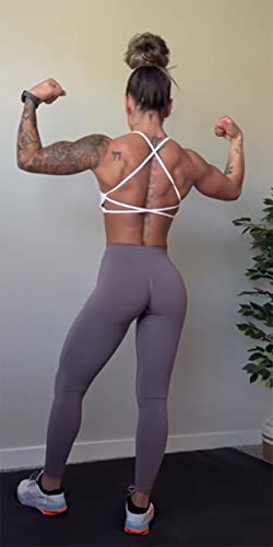 Aoxjox Women's Workout Sports Bras Fitness Ivy Low Impact Bra Yoga Crop Tank