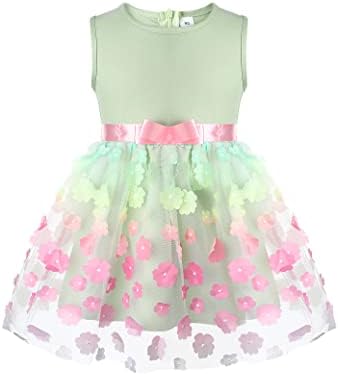 2-6T Flower Girls Dresses for Wedding Birthday Party Layered Tutu Dress Sleeveless Princess Tulle Sundress