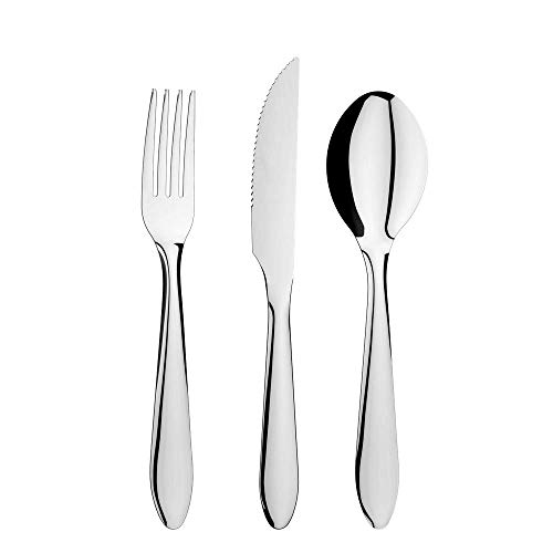 Faqueiro Bellagio, Brinox, Bellagio 5103/102, Aço Inox, pacote de 24