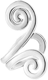2pcs Minimalist Acupressure Earrings for Women, Non-Piercing Spiral Clip-On Earrings with Lucky Cloud and Grass Design（Gold）