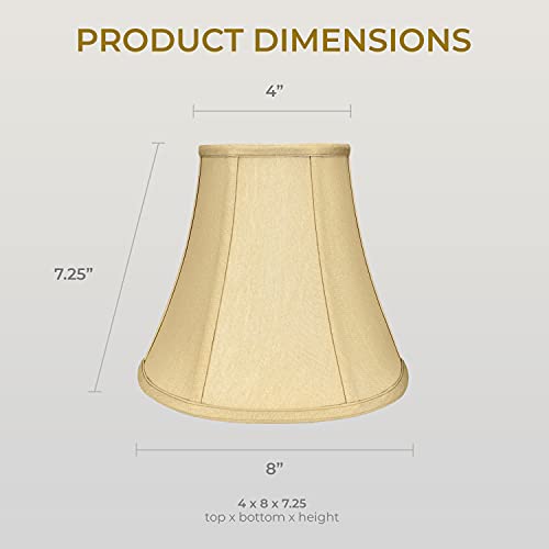 Image of Royal Designs, Inc. BSO-704-8AGL True Bell Basic Lamp Shade, 4 x 8 x 7.25, Antique Gold