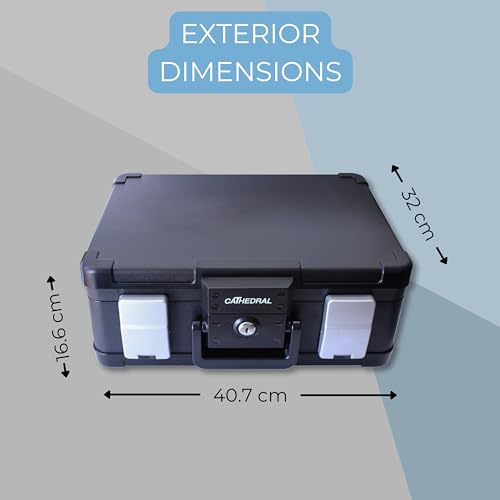 Cathedral Products DSBA4 UL Certified Lockable A4 Fire & Waterproof Security Chest