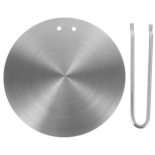 MOLUCKFU Placa Difusora de Calor de Acero Inoxidable para Cocina Eléctrica de 18 Cm Adaptador para Placa de Inducción Placa de Conducción de Calor Resistente Y Fácil de Limpiar