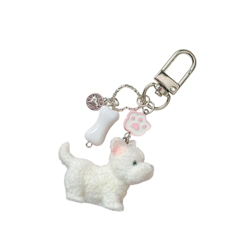 Asukohu Elegante Llavero/Cordón Con Patas De Gato Colgante Perro Resina Animal Flocado Para Bolsa Llave De Coche O Teléfono Móvil Resina Ligera, Hebilla de puerta, Talla única