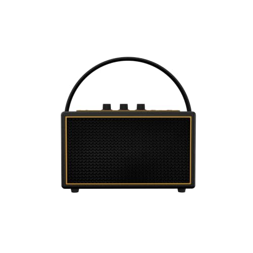 Image of Schneider ENERZA HP60 Wireless Portable Home Audio Speaker | 60W Triple-Driver 360 Sound | Wooden Acoustic Enclosure with Bluetooth 5.4 IPX4 Splashproof | Vintage Classic Design - Black