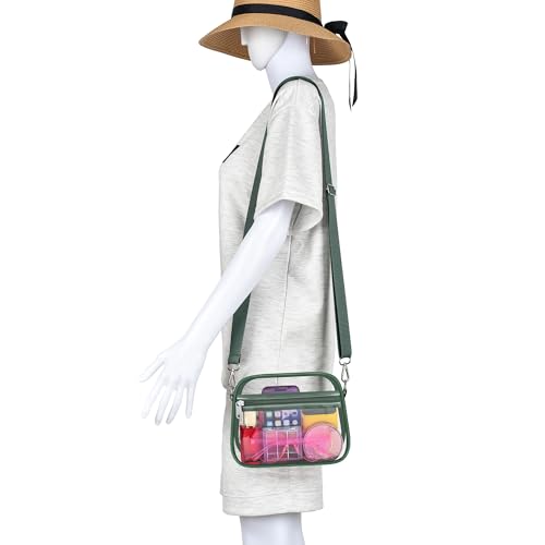 Image of Oraben Clear Bag for Stadium Events Clear Purse Stadium Bag Satchel Handbags for Sports Events Concerts Festivals | Stadium Approved