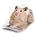 Casquette de Baseball Hamster Coussin Levé sur Blanc Mode Hommes et Femmes Chapeau de Camionneur à Bord Incurvé Confortable pour la Course à Pied, le Cyclisme, la Pêche, le Tennis, le Golf, les Trava