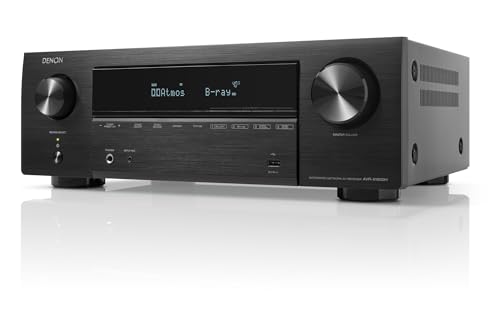 Denon AVR-X1800H 7.2-Kanal AV-Receiver, HiFi Verstärker mit Dolby Atmos, DTS:X, 6 HDMI Eingänge und 1 Ausgang, 8K HDMI, Bluetooth, WLAN, AirPlay 2, HEOS Multiroom, Alexa...