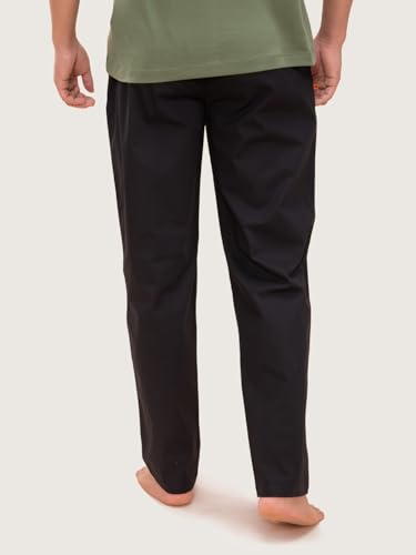 DAMENSCH Regular Fit Cotton Blend Woven Casual Style Pyjama Dual Pockets Breathable Microfibre Waistband Anti-Bacterial Stretchable Soft Comfortable Pyjama For Men