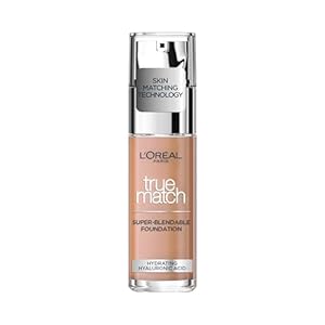 L’Oreal Paris True Match Liquid Foundation, Skincare Infused With Hyaluronic Acid, Spf 17, Available In 40 Shades, 2C Rose Vanilla, 30 Ml
