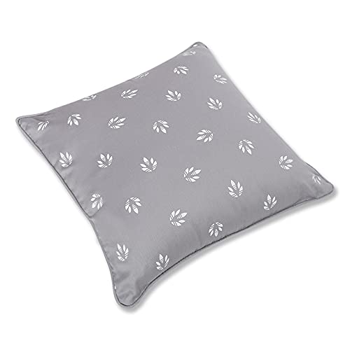 Image of Swayam Cotton Set 2 Decorative Soft Cushion Case Square Pillowcases for Couch Sofa Bed Living Room| 12 X 12 Inches | Light Grey