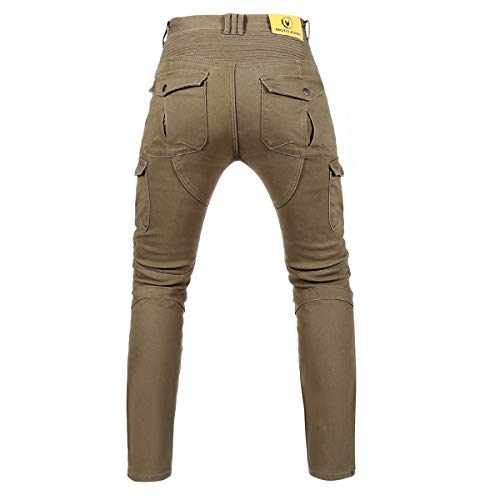 image for Takuey Winter Plus Velvet Men Motorcycle Riding Jeans Motocross Racing