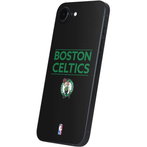 Skinit Decal Phone Skin Compatible with iPhone 16e - Officially Licensed NBA Boston Celtics Standard - Black Design