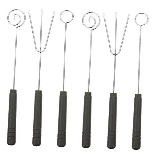 DECHOUS 6Pcs Fondue Dipping Fork Versatile Chocolate Dipping Tools for Desserts Fruits Candies Includes Each of Unique Shapes for Baking