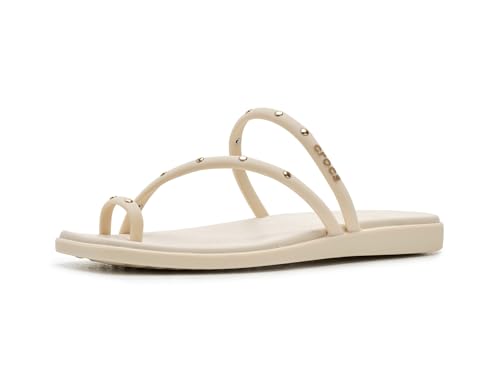 Crocs Women Miami Toe Loop Sandal Almond Tint 7 Medium