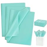 BEISHIDA 100 Sheets Teal Tissue Paper Bulk, Wrapping Tissue Paper for Gift Bags, 14 x 20 Inch Gift Wrap for Birthday Wedding Graduation DIY Crafts Holiday Flowers